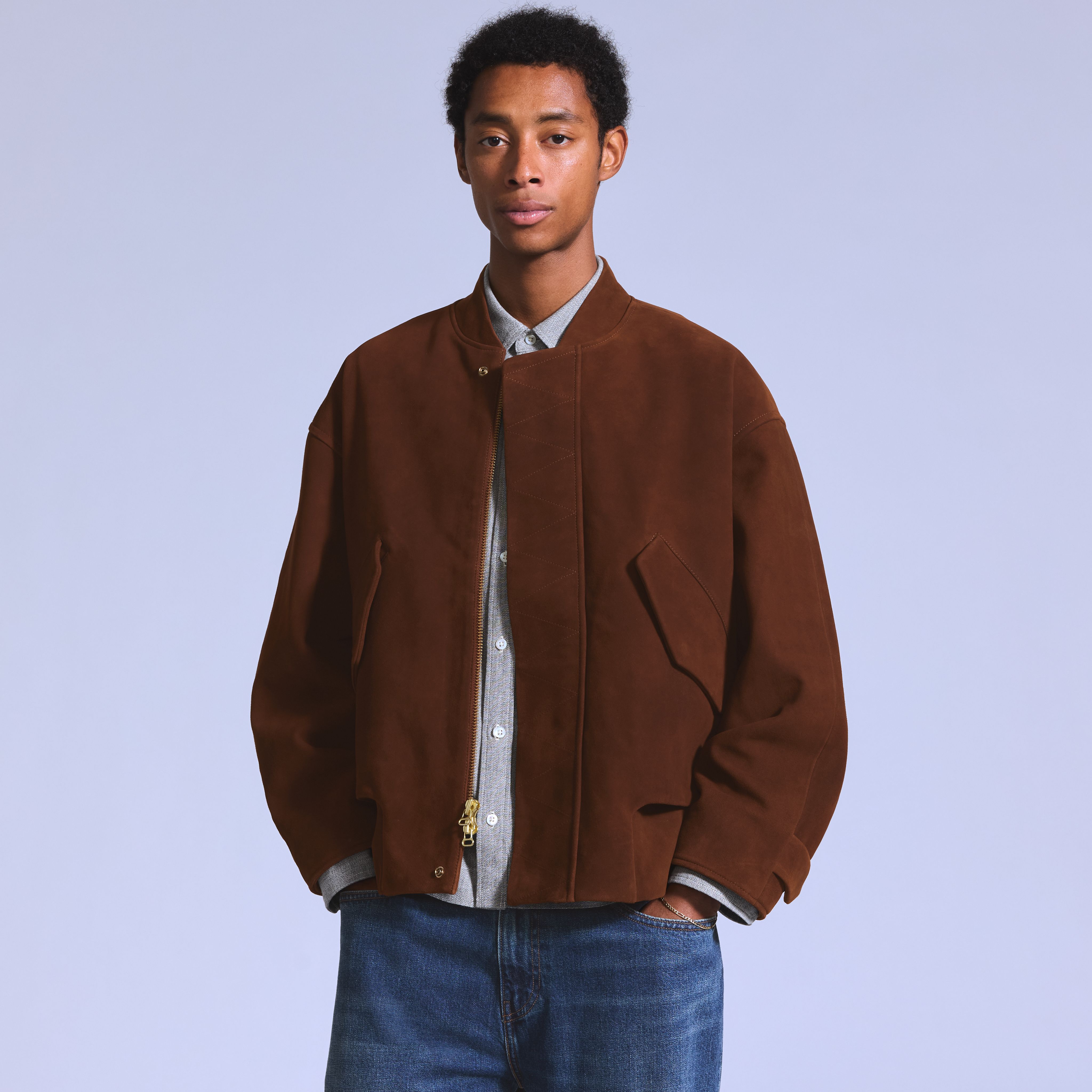 Suede Bomber Jacket 1