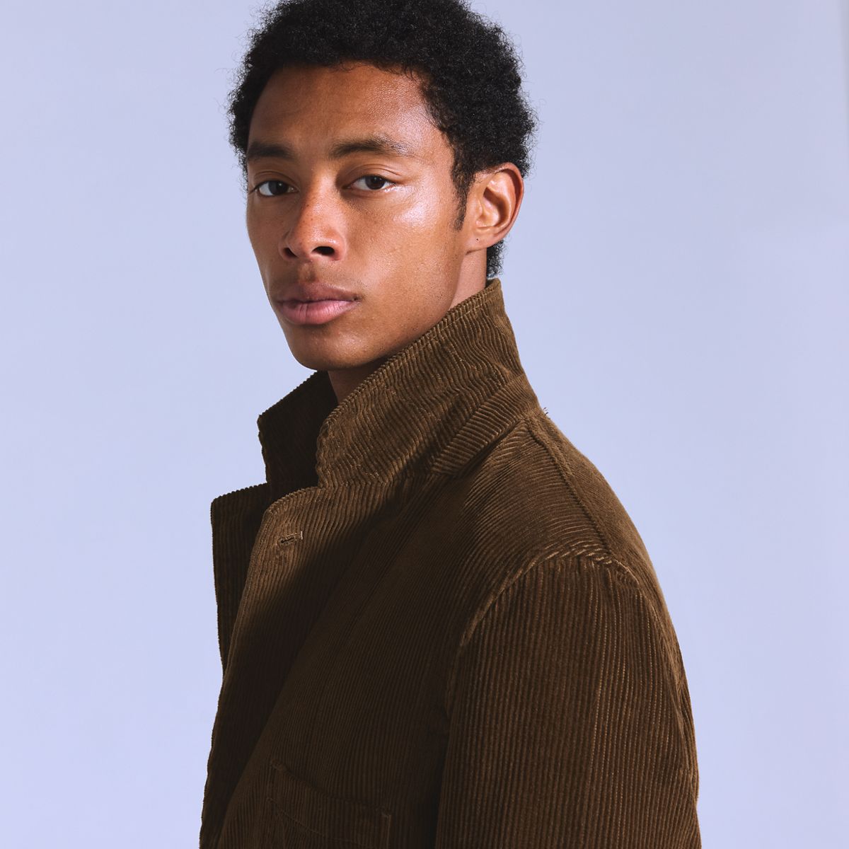 Casual Corduroy Blazer — Rain Drum - Brown