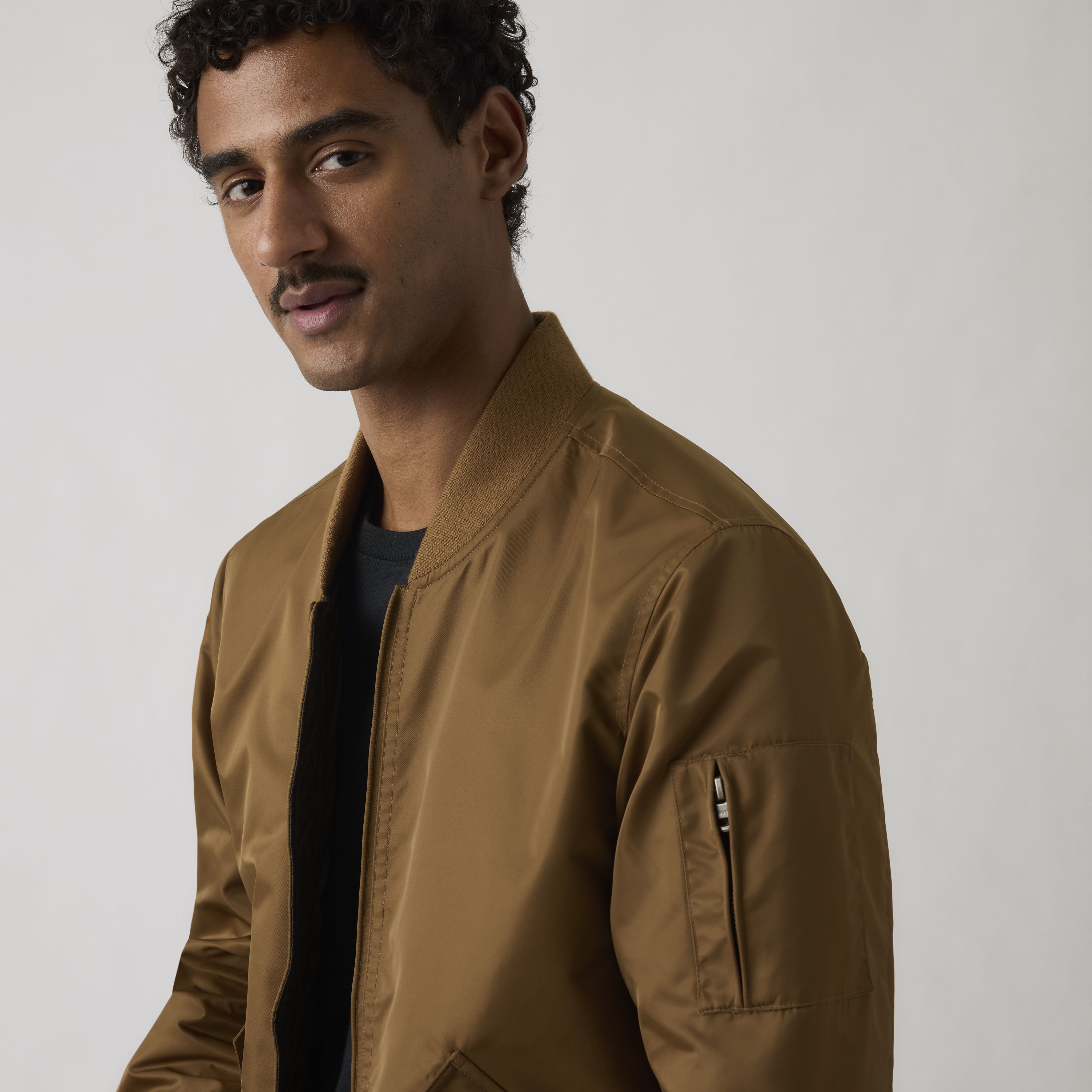 Levi's Flight Bomber Jacket In Brown