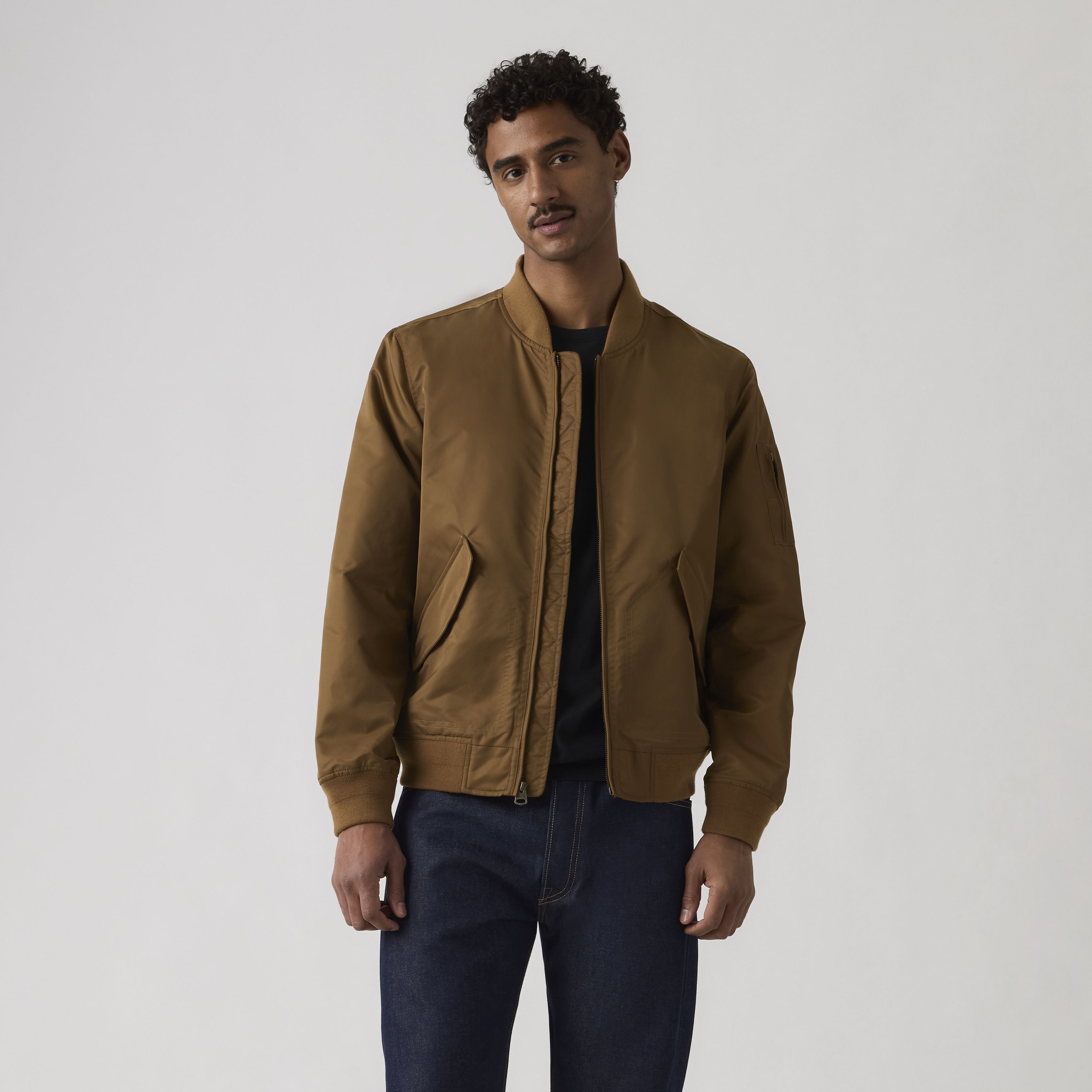 Levi's Flight Bomber Jacket In Brown