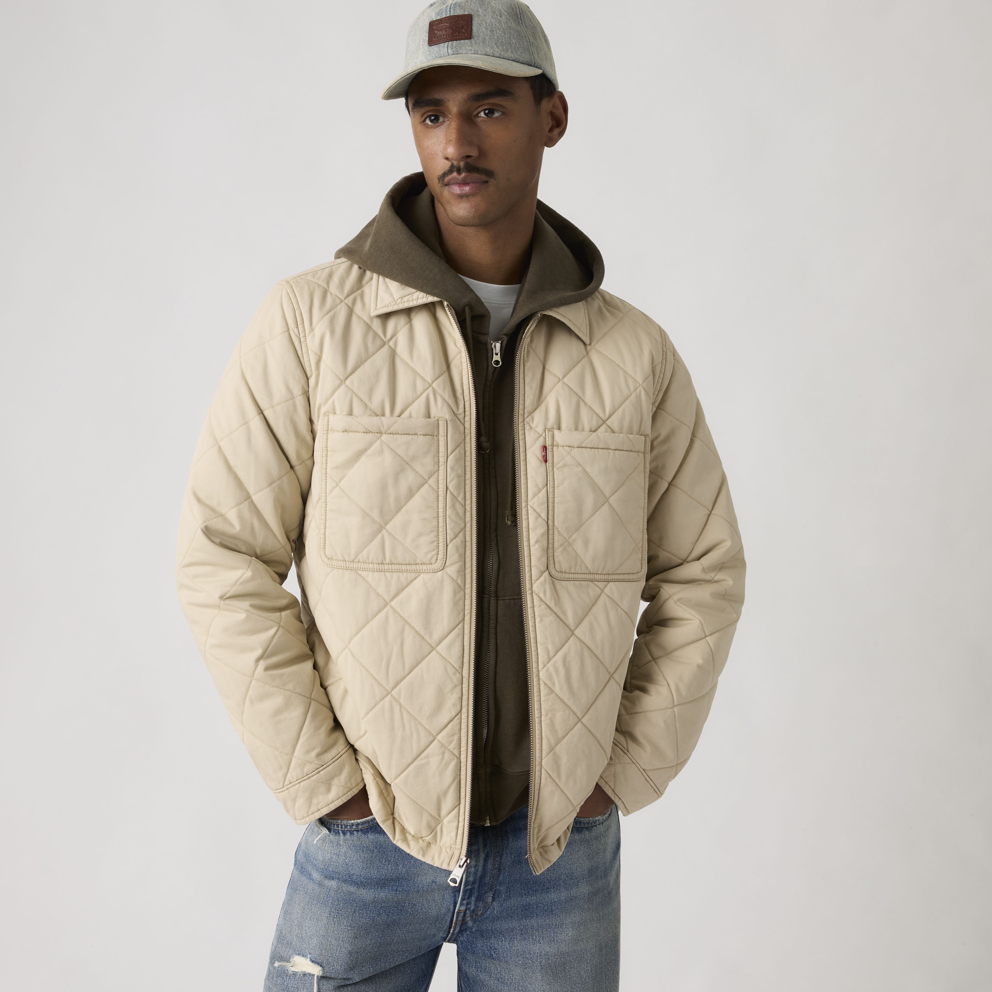 Diamond Quilted Overshirt 1
