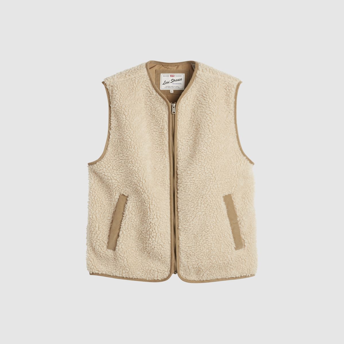 Seacliff Sherpa Vest — Cream Sherpa Cream - White