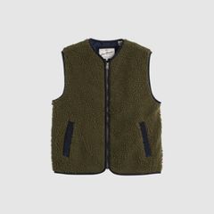 Seacliff Sherpa Vest — Olive Night - Green 5