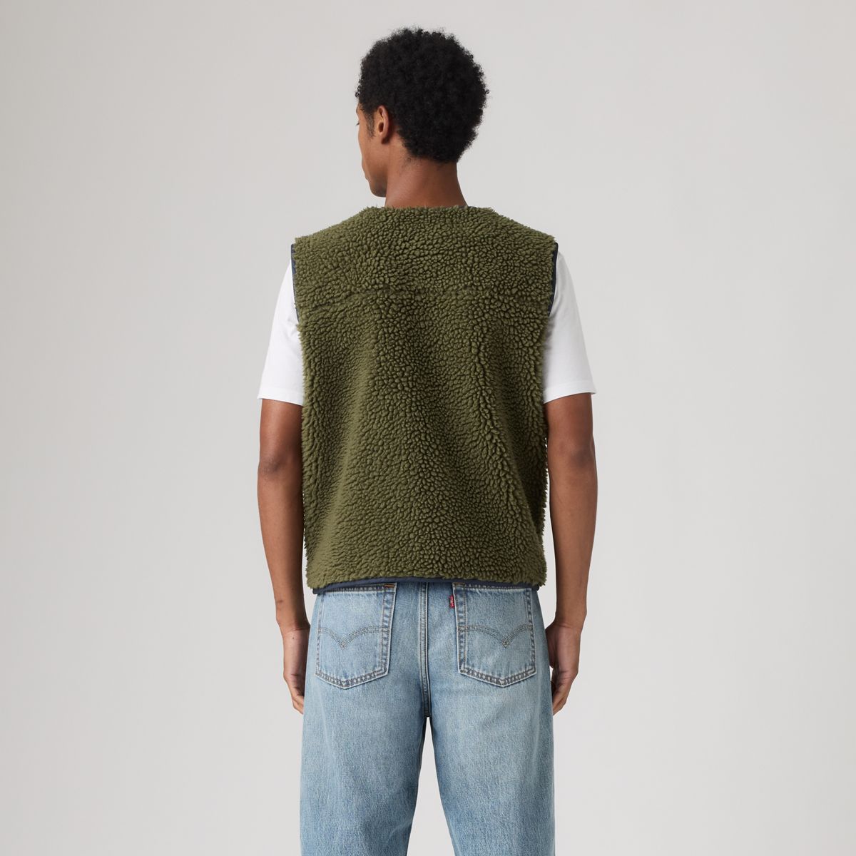 Seacliff Sherpa Vest — Olive Night - Green