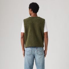 Seacliff Sherpa Vest — Olive Night - Green 4