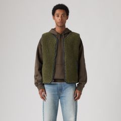 Seacliff Sherpa Vest — Olive Night - Green 3