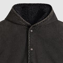 Deck Hoodie Sherpa Jacket — A Night Outside - Black 7