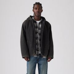 Deck Hoodie Sherpa Jacket — A Night Outside - Black 4