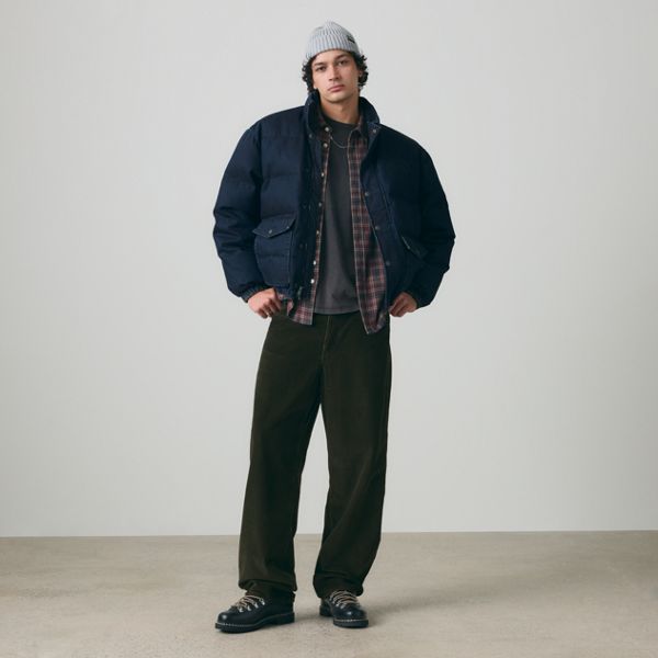Outerlane Down Fill Puffer — Coated Party - Dark Wash