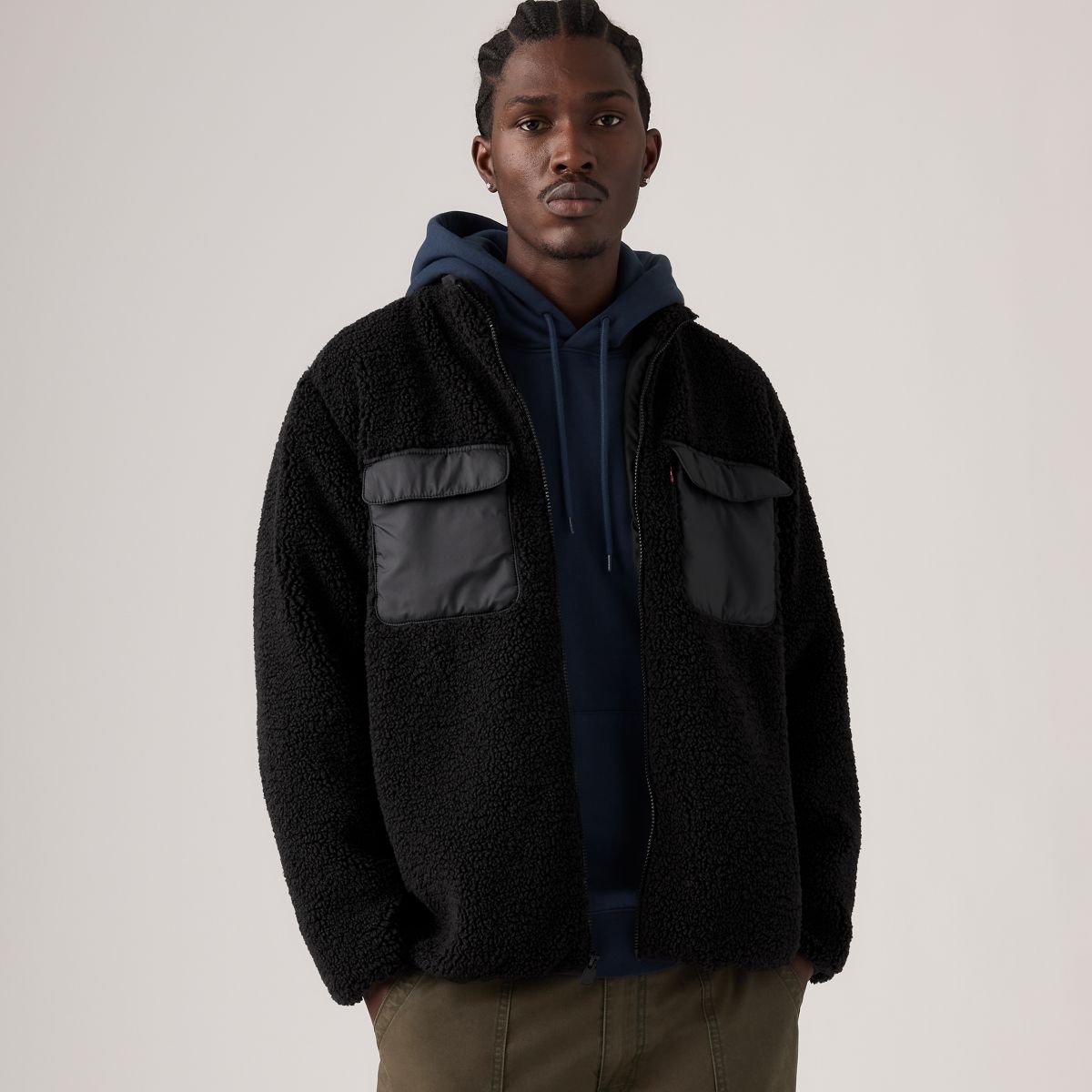 Campo Sherpa Jacket — Jet Black - Black
