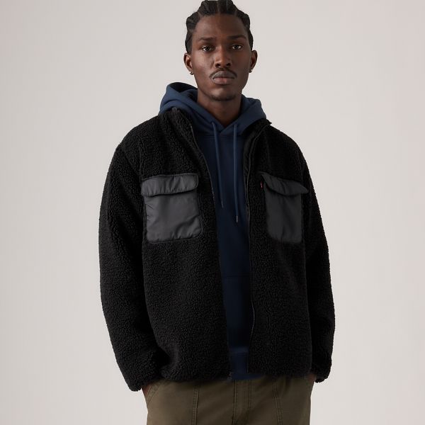 Campo Sherpa Jacket — Jet Black - Black