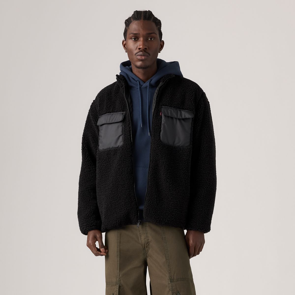 Campo Sherpa Jacket — Jet Black - Black