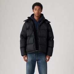 Rockwell Hooded Down Fill Puffer Jacket — Jet Black - Black 3