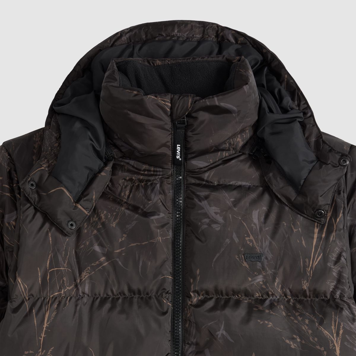 Rockwell Hooded Down Fill Puffer Jacket — Grassland Camo Dark Tonal - White