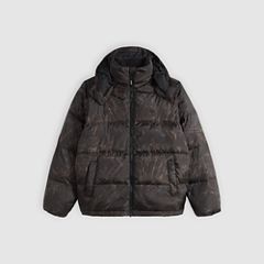 Rockwell Hooded Down Fill Puffer Jacket — Grassland Camo Dark Tonal - White 5