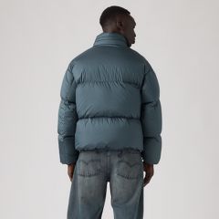 Aurue Down Fill Short Puffer Jacket — Dark Slate - Blue 4