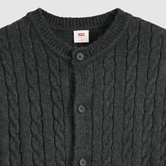 Fulton Crew Cardigan — Dark Gray Heather - Gray 6