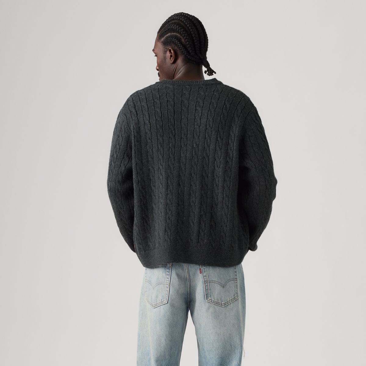 Fulton Crew Cardigan — Dark Gray Heather - Gray