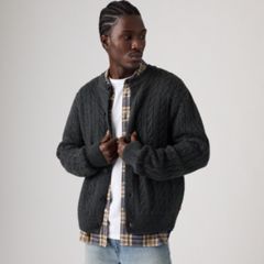Fulton Crew Cardigan — Dark Gray Heather - Gray 1