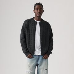 Fulton Crew Cardigan — Dark Gray Heather - Gray 3