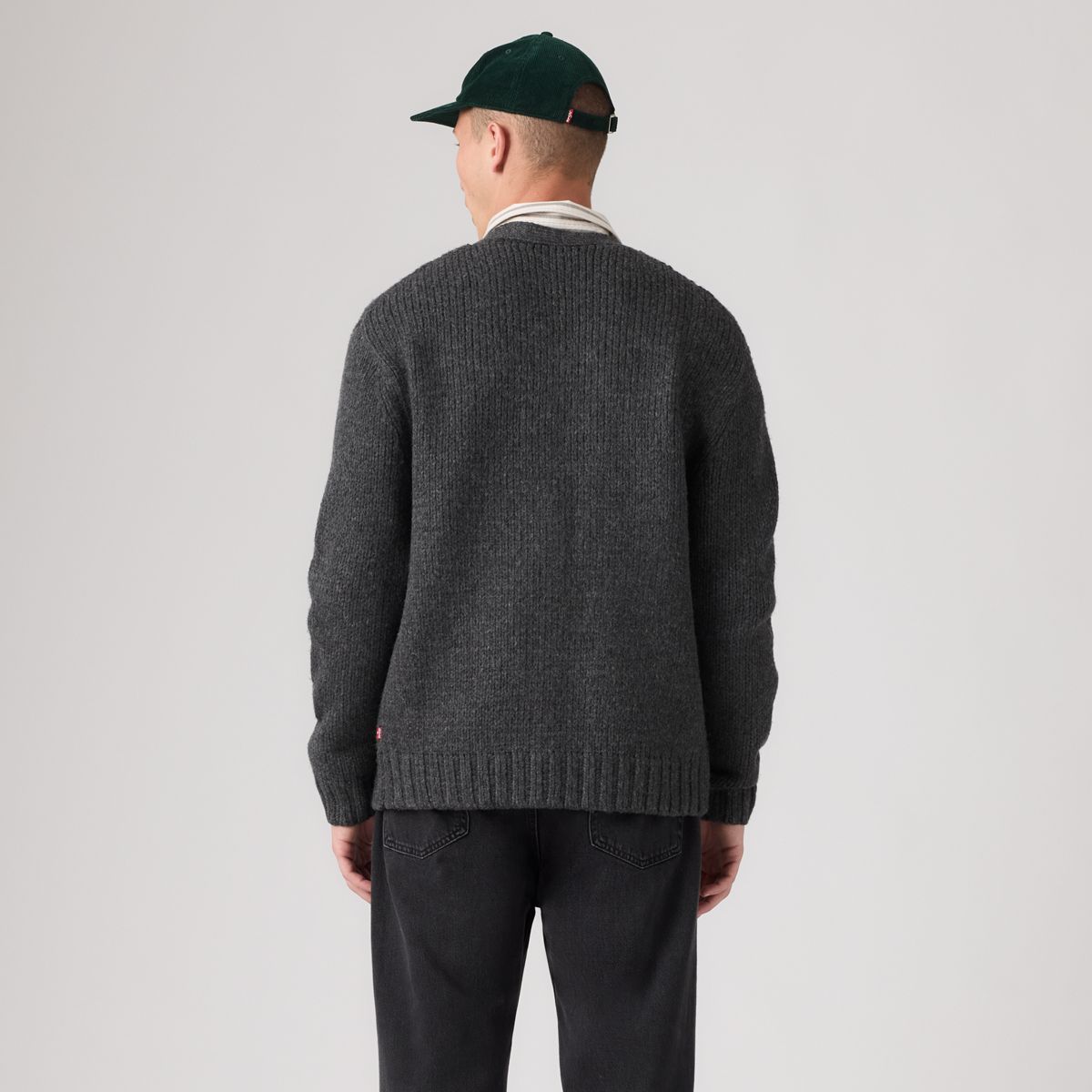 Mammoth Cardigan — Obscidian Heather - Black