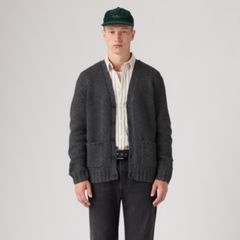 Mammoth Cardigan — Obscidian Heather - Black 3