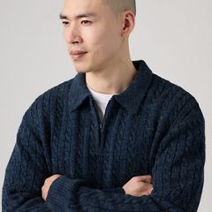Mason Collared Quarter Zip — Windsome Navy - Blue 2