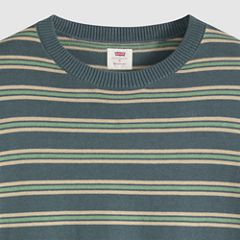 Short-Sleeve Sweater — Lucas Stripe Dark Slate - Blue 6
