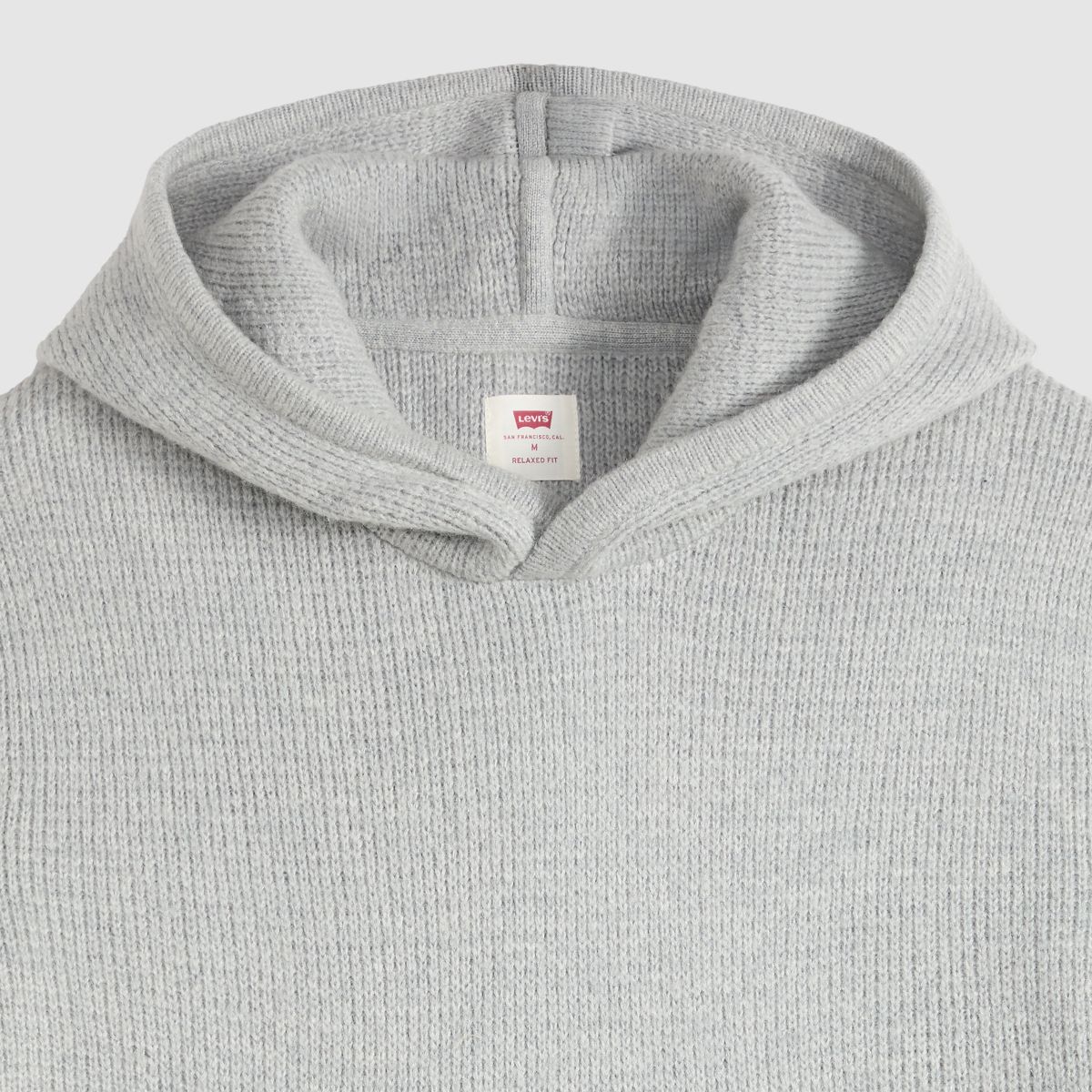 Portola Sweater Hoodie — Mid Tone Grey Heathe - White