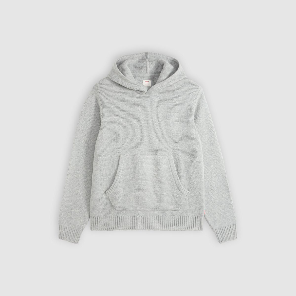 Portola Sweater Hoodie — Mid Tone Grey Heathe - White