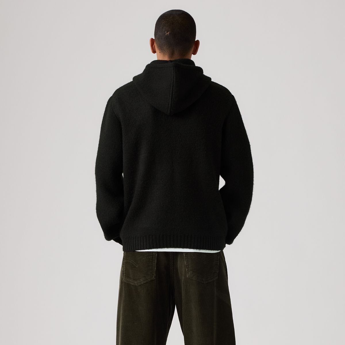 Portola Sweater Hoodie — Jet Black - Black