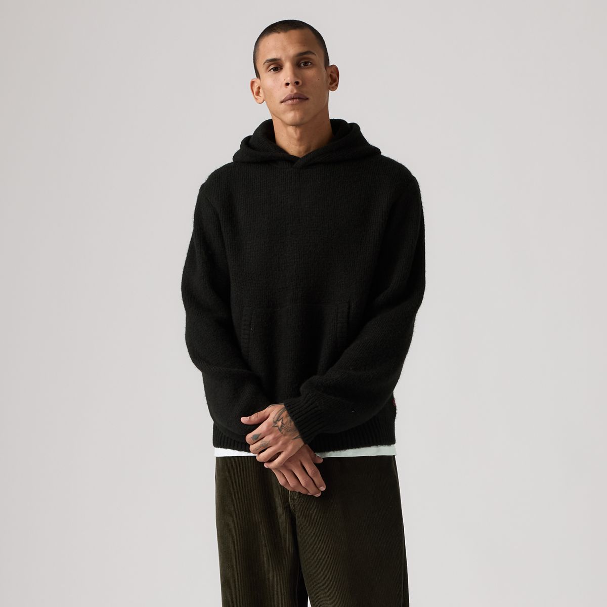 Portola Sweater Hoodie — Jet Black - Black