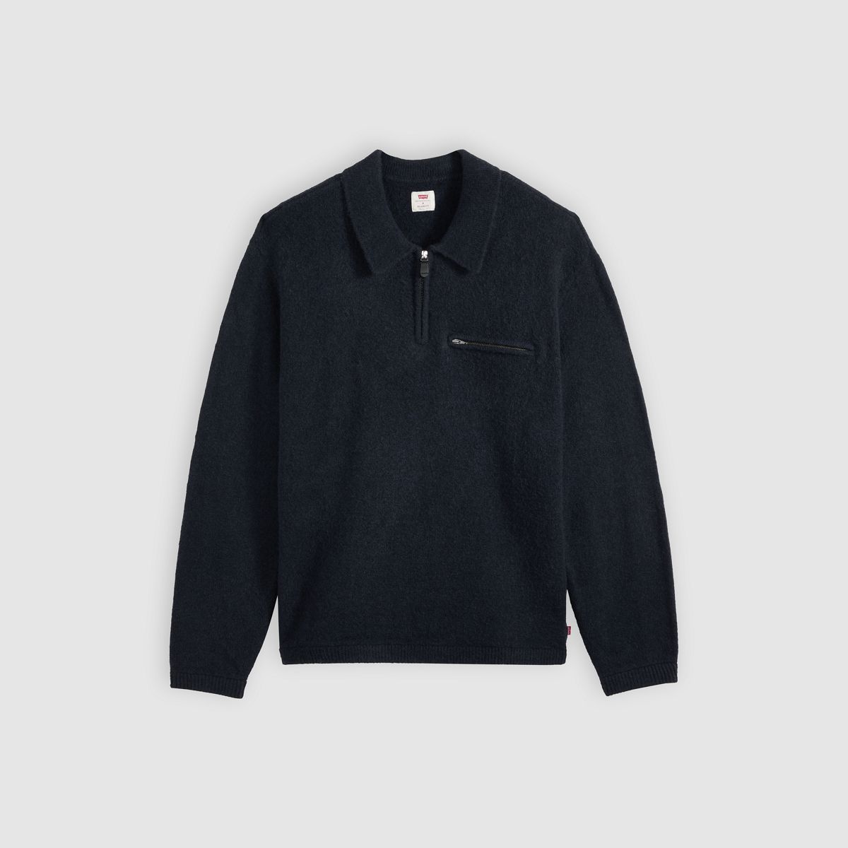 Boulder Quarter-Zip Collared Sweater — Navy Heather - Blue