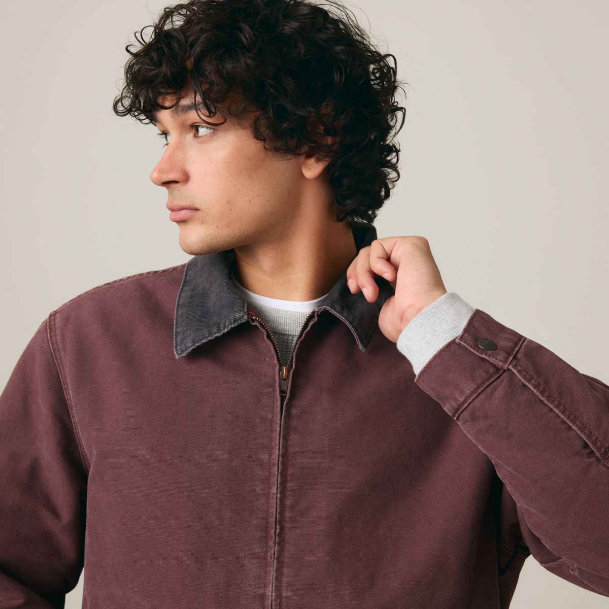 Castro Full Zip Lined Jacket — Allspice Sky - Brown