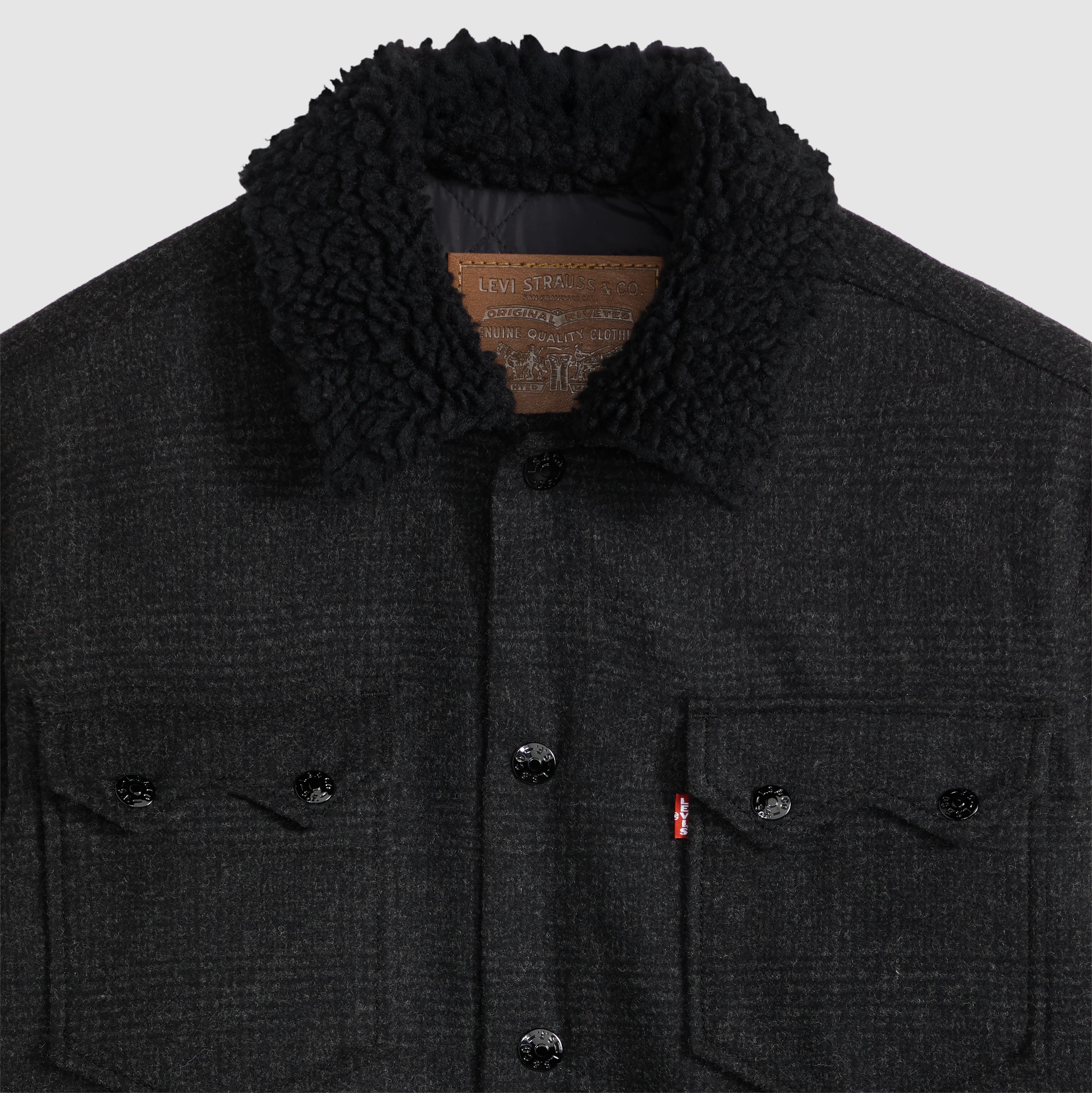 Western Wool Plaid Trucker Jacket 6