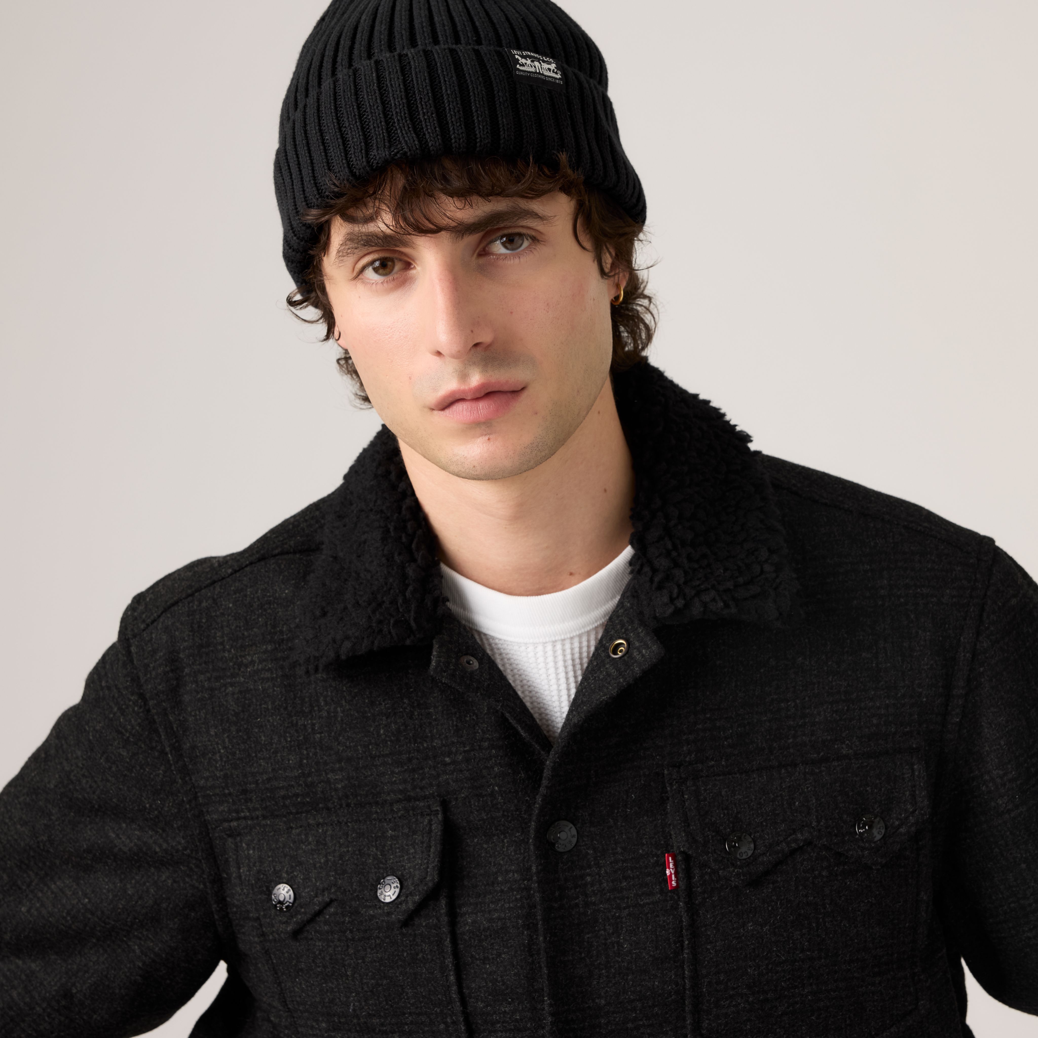 Western Wool Plaid Trucker Jacket 2