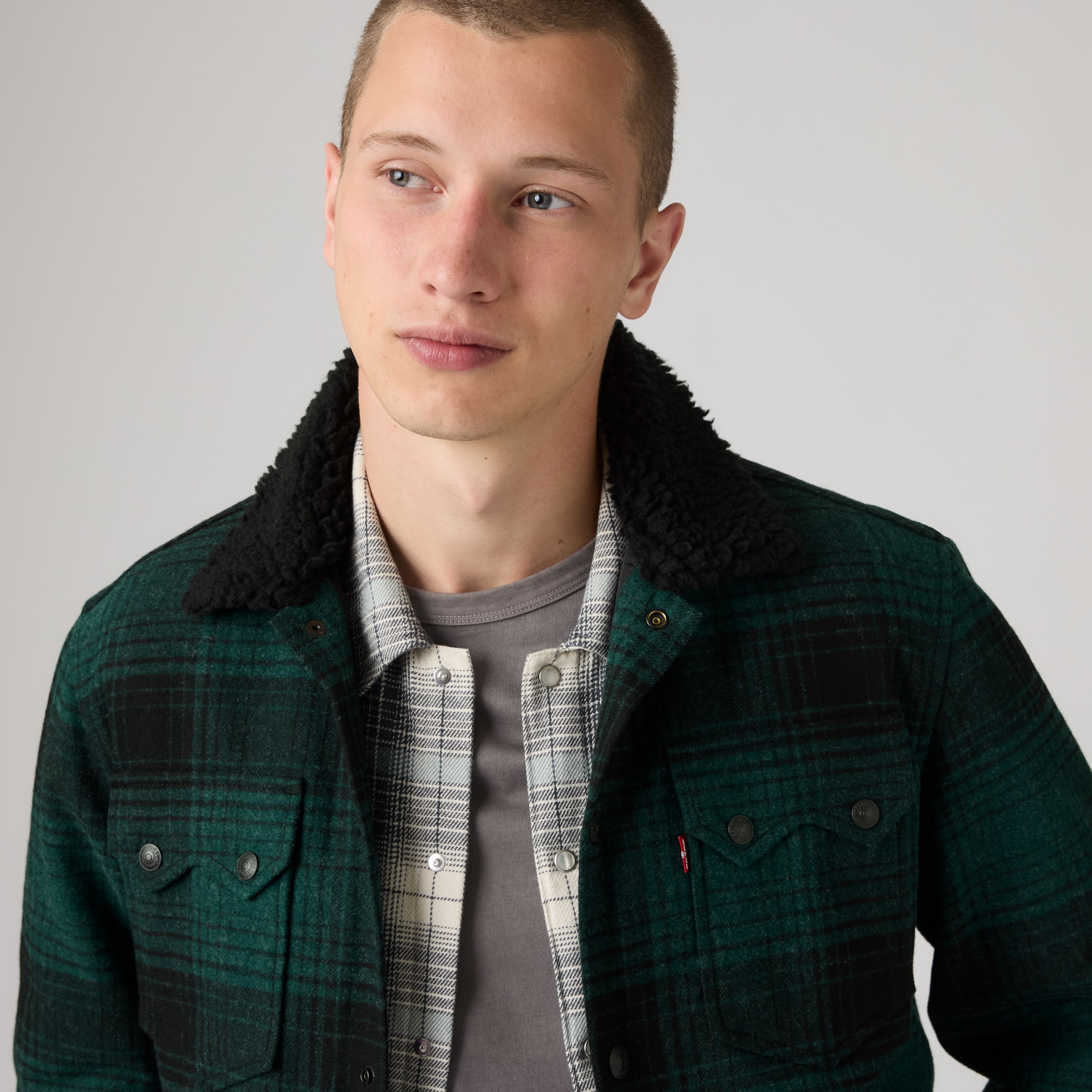 Western Wool Plaid Jacket 2