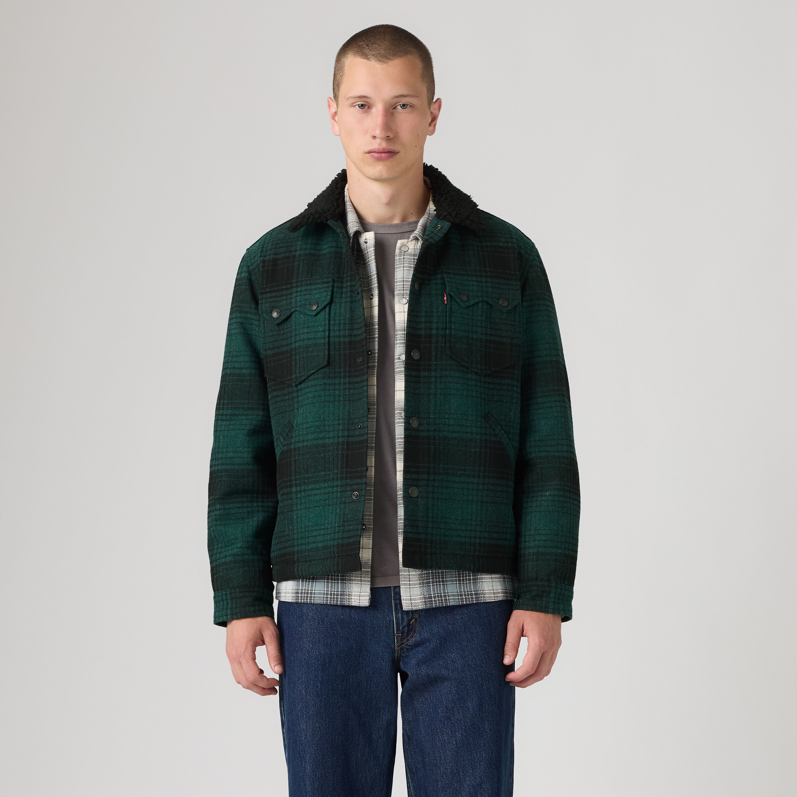 Western Wool Plaid Jacket 3