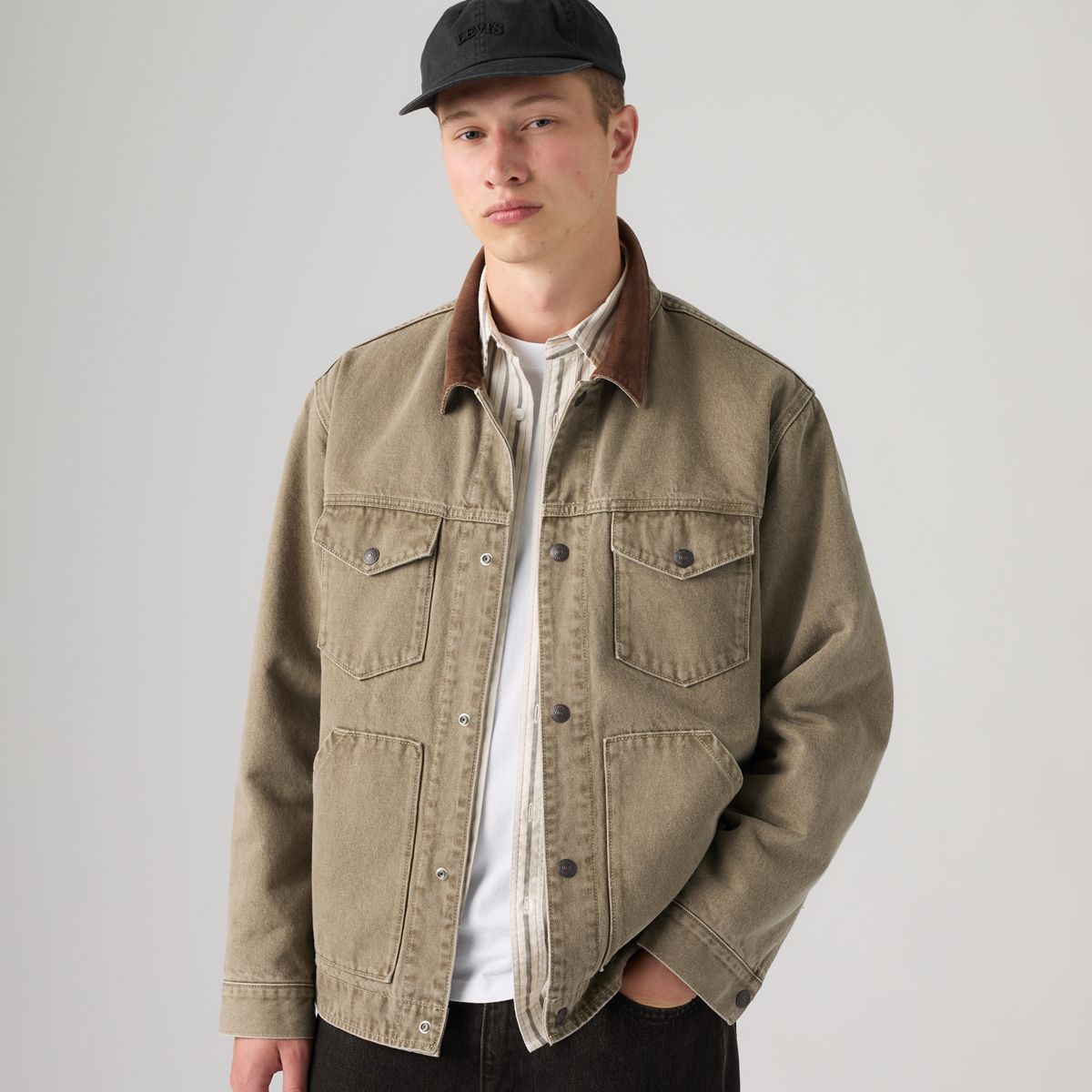 Munroe Denim Trucker Jacket — Salty Capers - Green