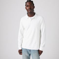 100% Cotton Levi's Original Long-Sleeve Polo — Bright White - White 1