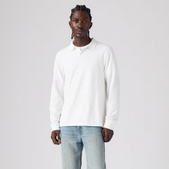100% Cotton Levi's Original Long-Sleeve Polo — Bright White - White 3