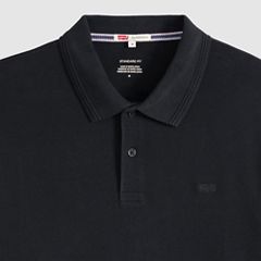 100% Cotton Levi's Original Long-Sleeve Polo — Mineral Black - Black 6