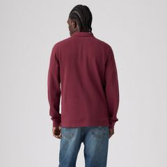 100% Cotton Levi's Original Long-Sleeve Polo — Tawny Port - Purple 4
