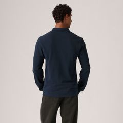 100% Cotton Levi's Original Long-Sleeve Polo — Navy Blazer - Blue 4