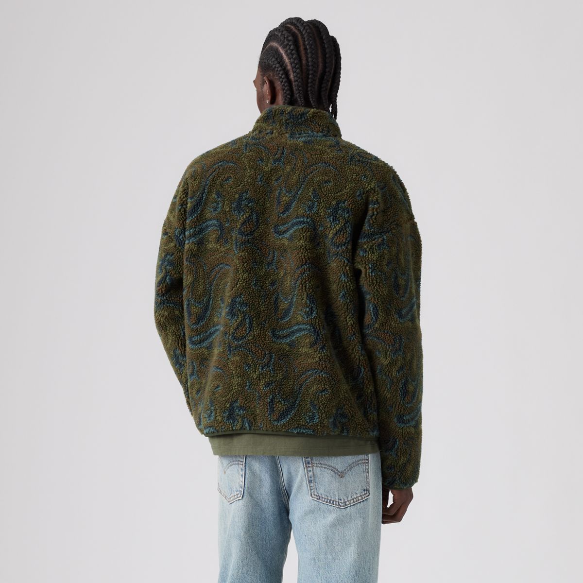 Nolan Sherpa Full-Zip Sweater — Sedona Sherpa Paisley Rosin - Multi-Color