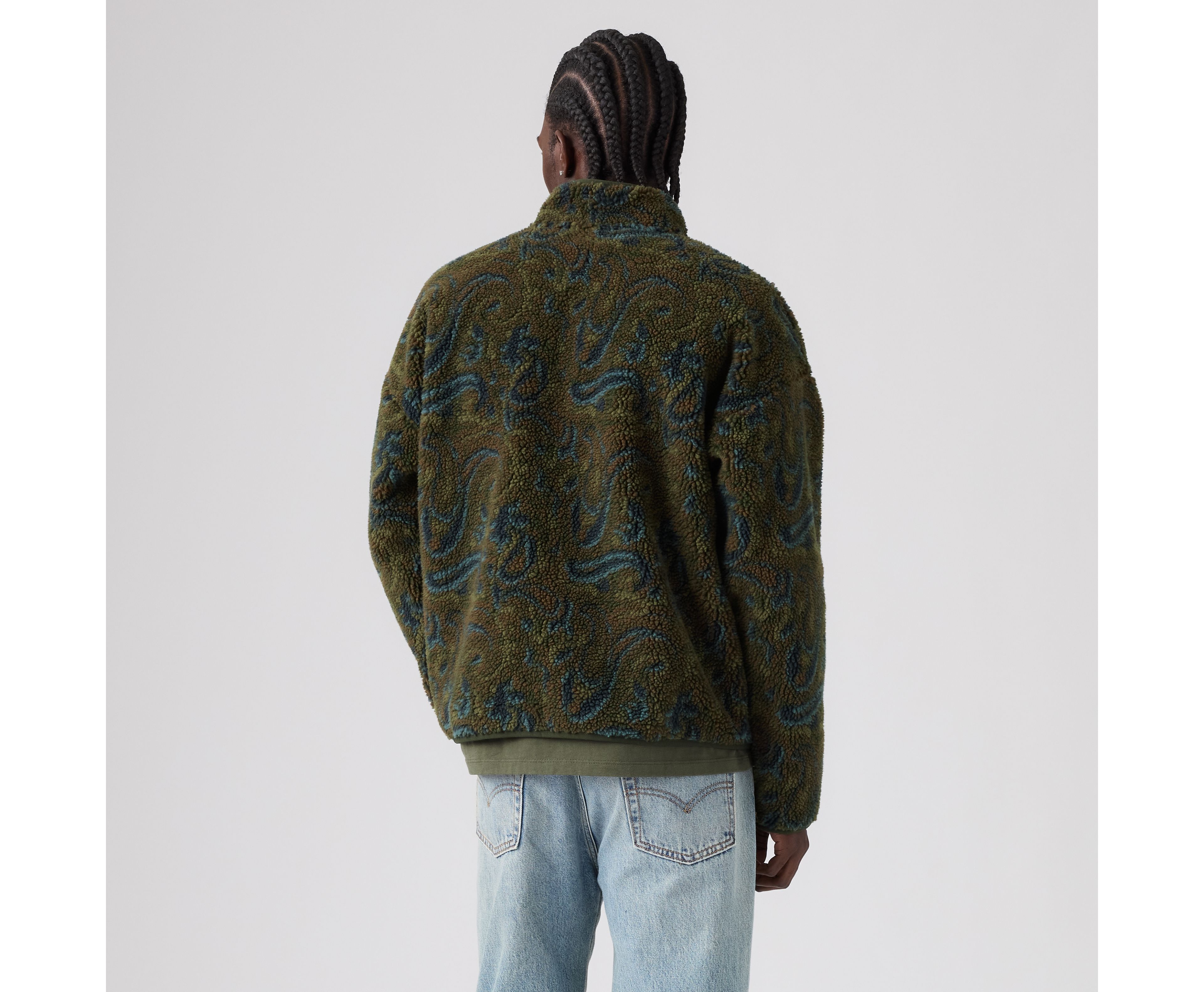 Nolan Sherpa Full-Zip Sweater