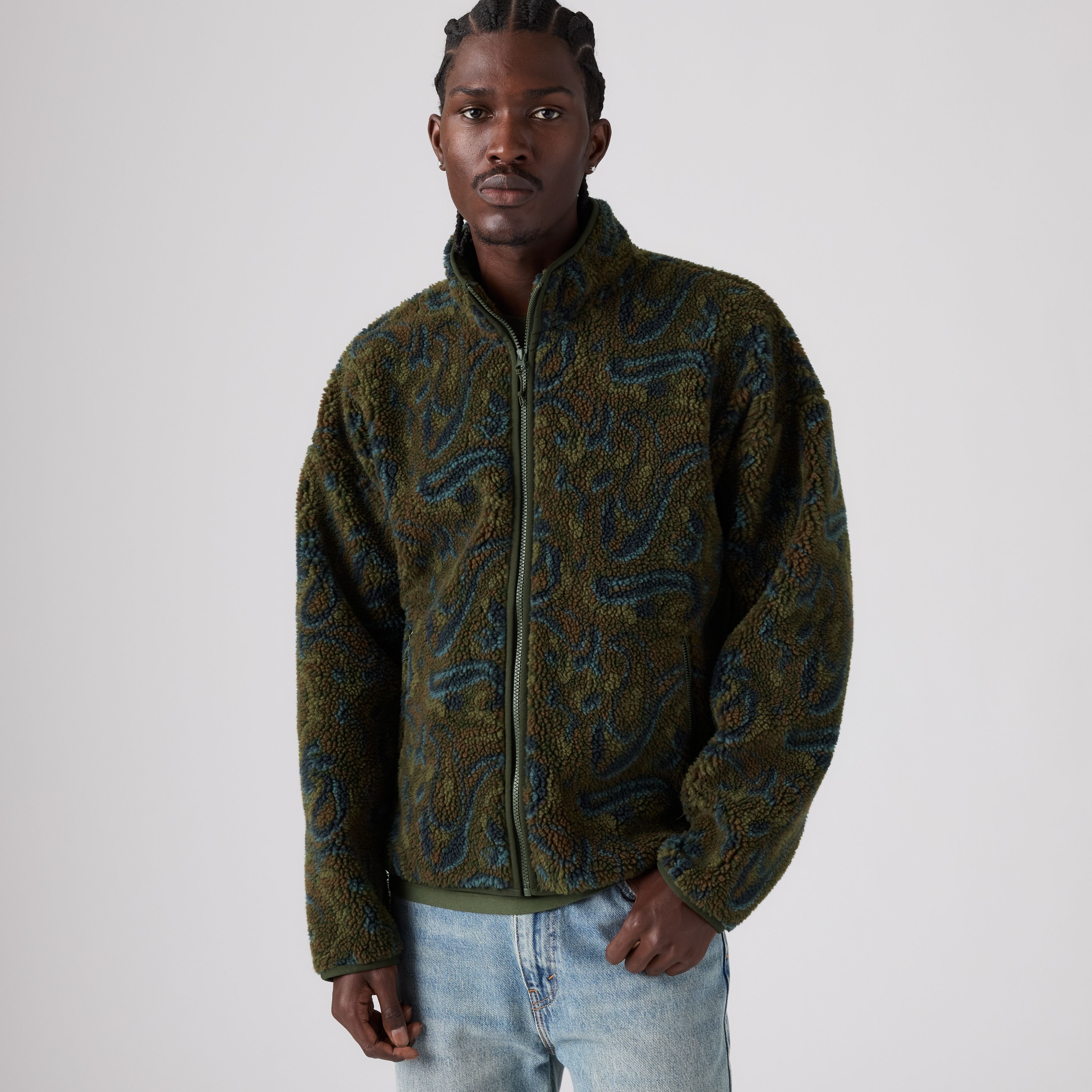 Nolan Sherpa Full-Zip Sweater 1
