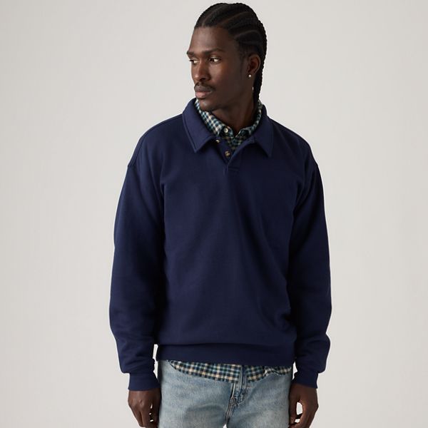 Leo Rugby Sweatshirt — Navy Blazer - Blue