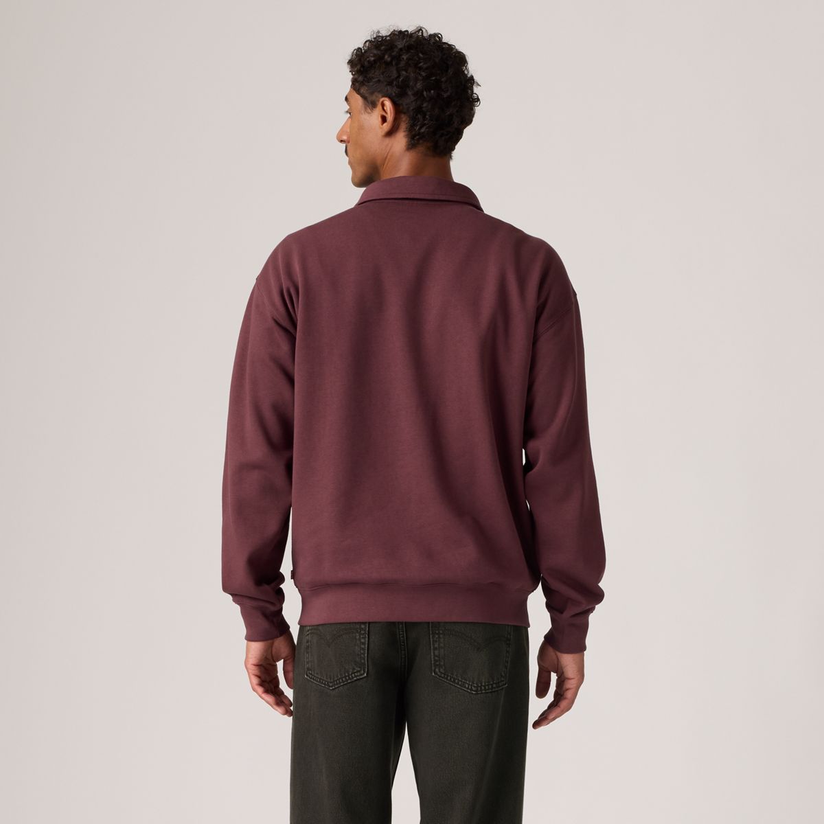 Leo Rugby Sweatshirt — Vineyard Wine - Red