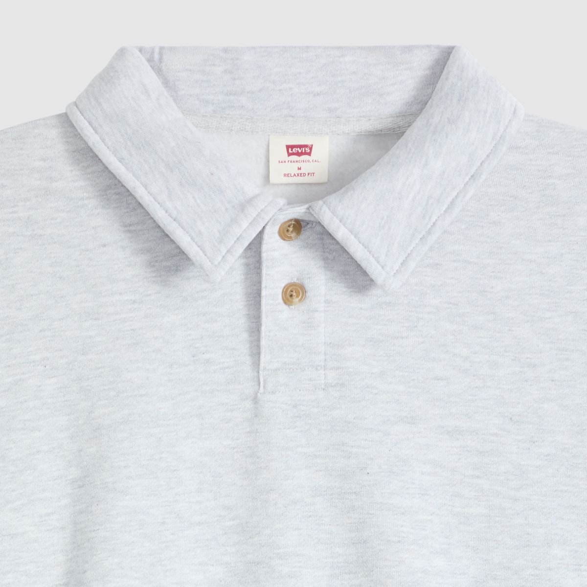 Leo Rugby Sweatshirt — Light Gray Heather Bros - White